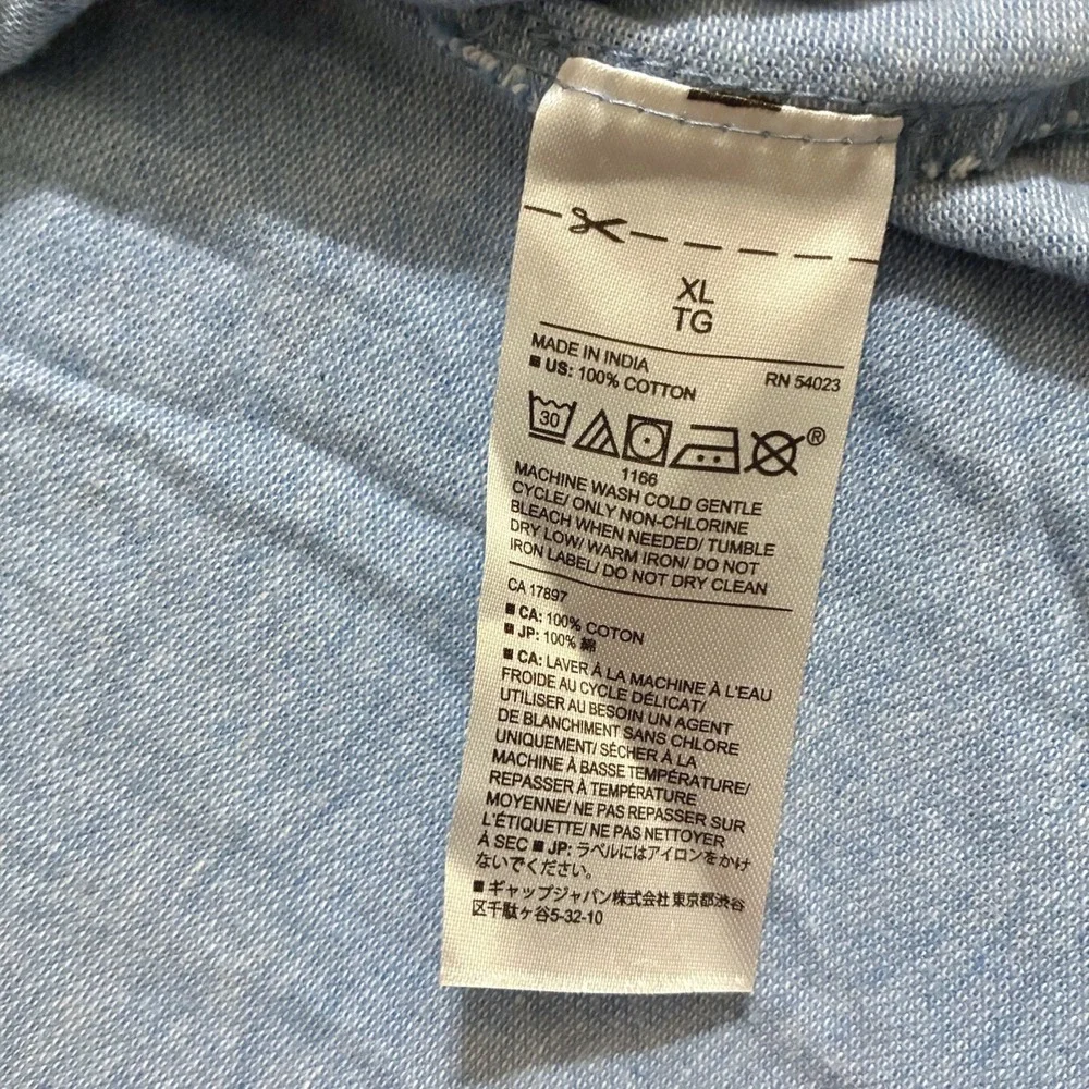 Banana Republic Blue Cotton Polo Shirt Mens XL Preppy Coastal Minimalist Classic